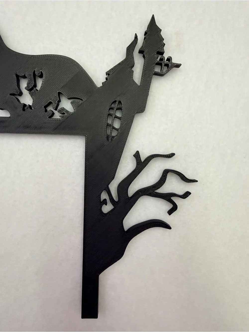 Black Halloween Spooky Corner Wall Decor